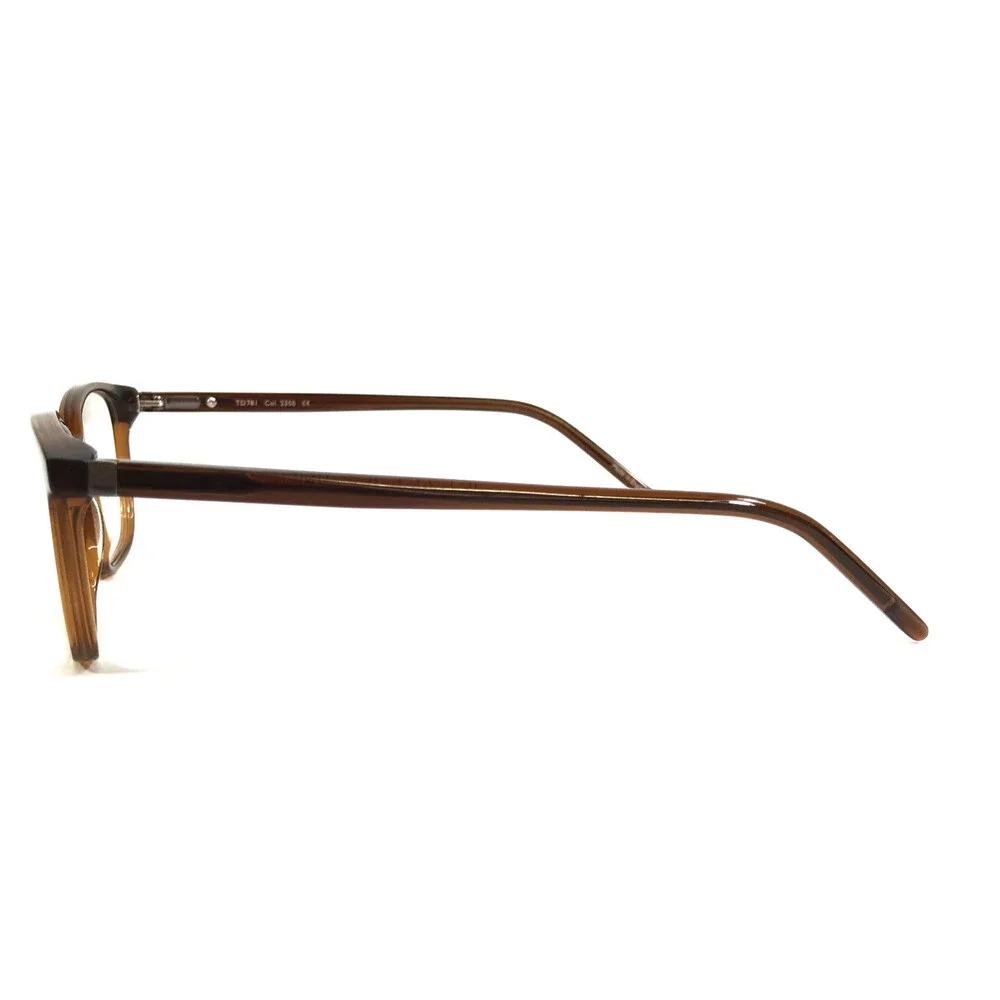 Tom Davies Eyeglasses Frames TD781 Col. 2350 Transparent Brown Square 51-16-145